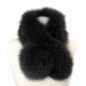 Preview: Fox Fur Collar, black